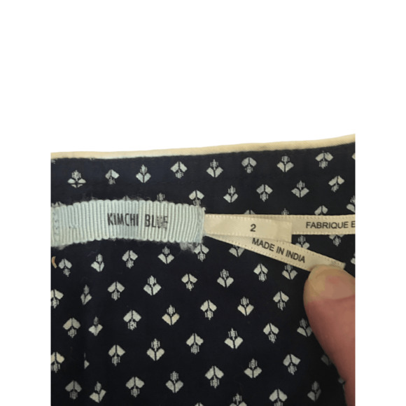 Urban Outfitters Kimchi Blue Sundress Sz 2 Sweetheart Neck Strapless Blue White - Picture 9 of 11